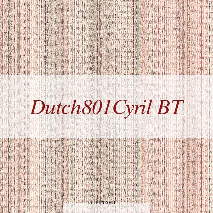 Dutch801Cyril BT example